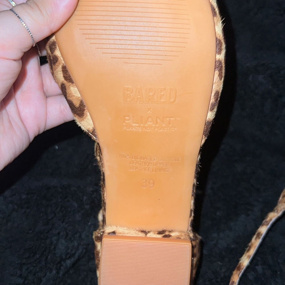 Bared Footwear Leopard-Print Pointed Slingback Flats in Brown - Picture 4 of 13
